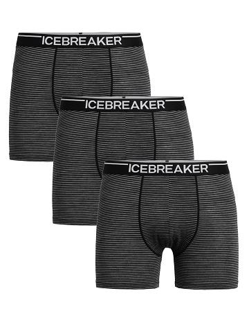 Bielizny Icebreaker Merino Anatomica Boxers 3 Pack Męskie Szare | PL 1665GSOL